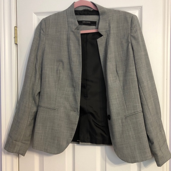 Zara basic gray blazer - Picture 1 of 3